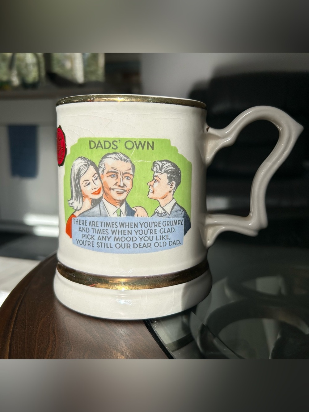 ✨Vintage✨| Prince William Ware | “Dads’ Own” Mug | 22K Gold | Made in England
